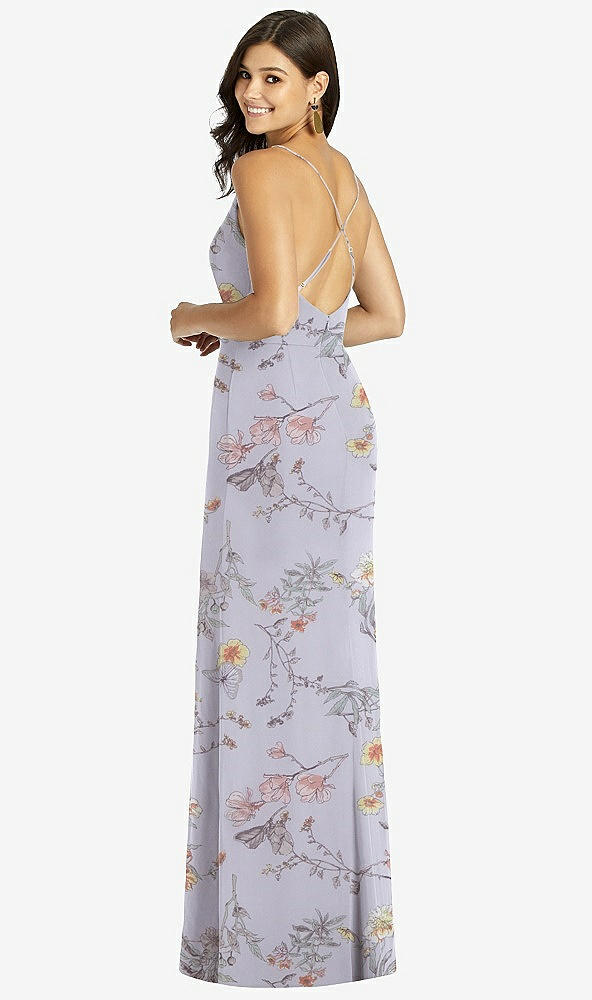 【STYLE: TH009】Criss Cross Back Mermaid Wrap Dress【COLOR: Butterfly Botanica Silver Dove】