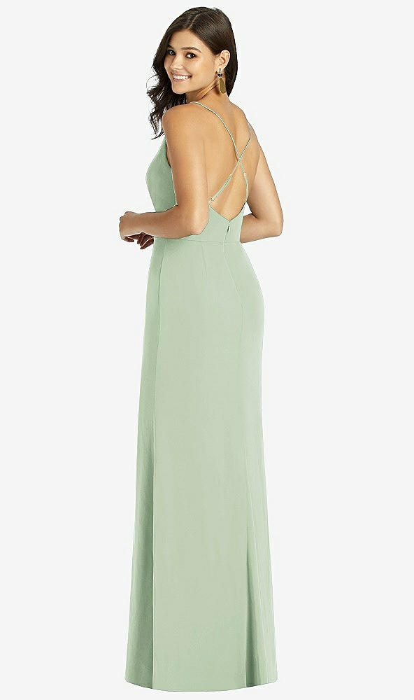 【STYLE: TH009】Criss Cross Back Mermaid Wrap Dress【COLOR: Celadon】