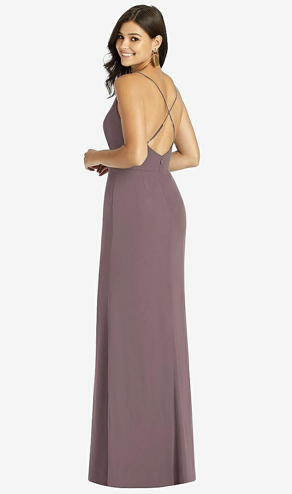 【STYLE: TH009】Criss Cross Back Mermaid Wrap Dress【COLOR: French Truffle】