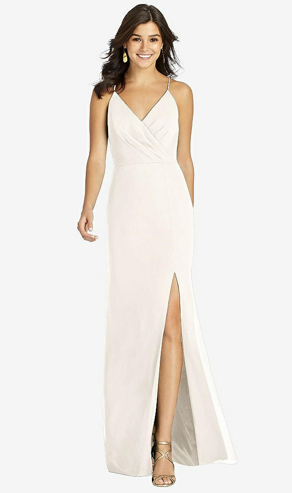 【STYLE: TH009】Criss Cross Back Mermaid Wrap Dress【COLOR: Ivory】
