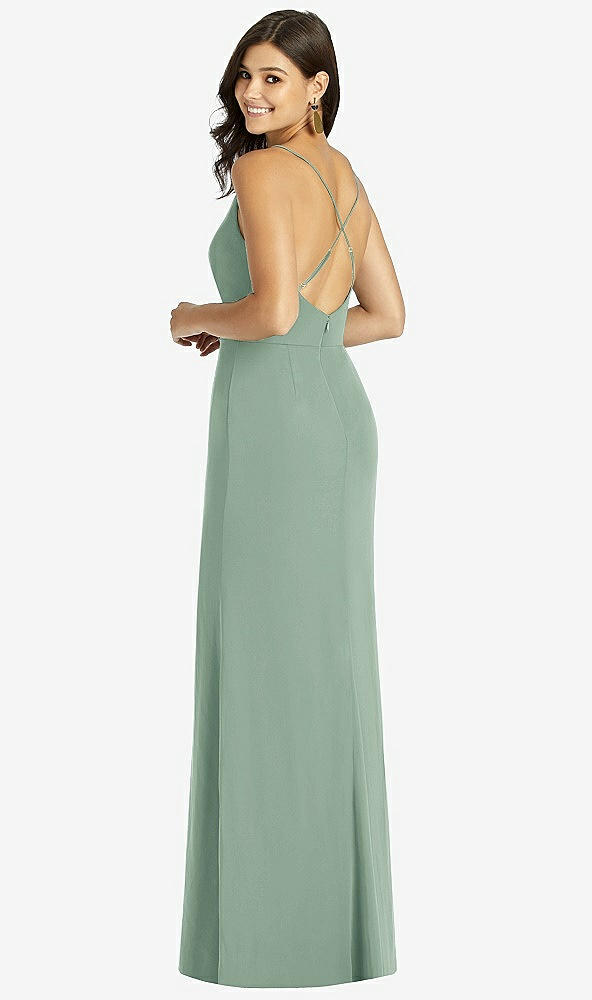 【STYLE: TH009】Criss Cross Back Mermaid Wrap Dress【COLOR: Seagrass】