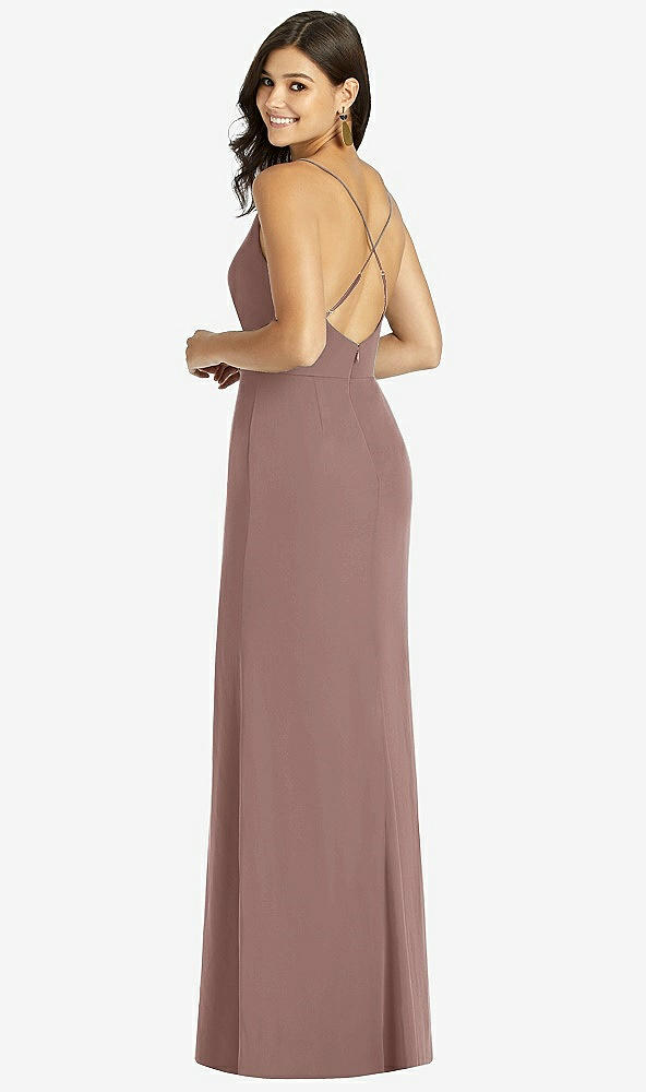 【STYLE: TH009】Criss Cross Back Mermaid Wrap Dress【COLOR: Sienna】