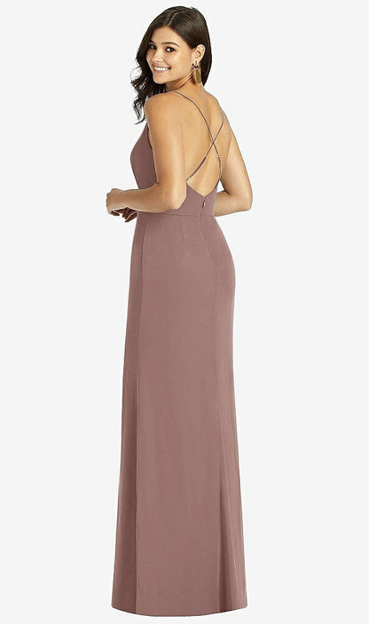 【STYLE: TH009】Criss Cross Back Mermaid Wrap Dress【COLOR: Sienna】