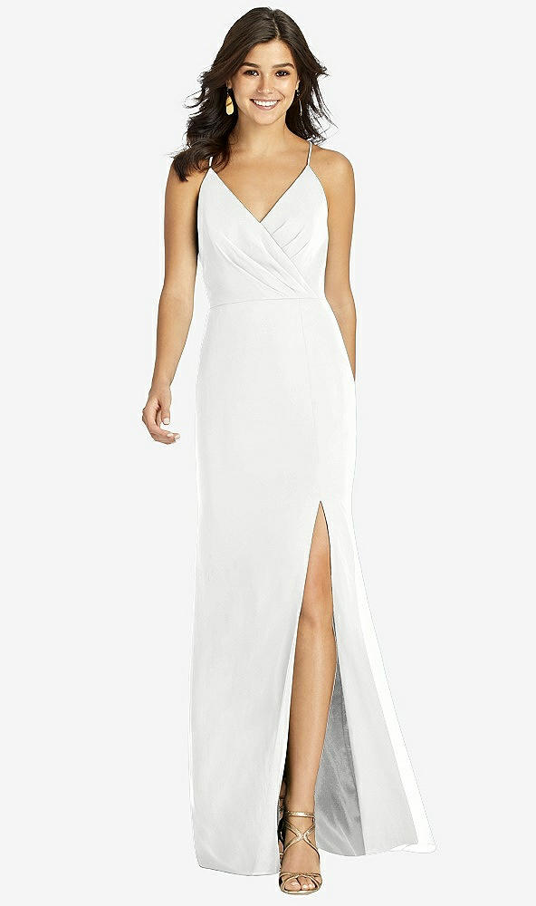 【STYLE: TH009】Criss Cross Back Mermaid Wrap Dress【COLOR: White】