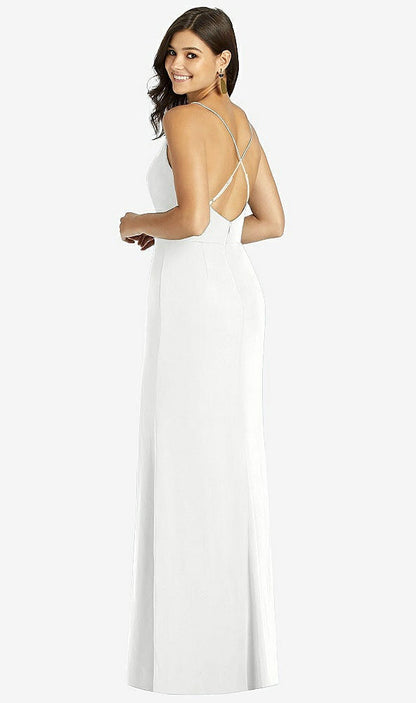 【STYLE: TH009】Criss Cross Back Mermaid Wrap Dress【COLOR: White】