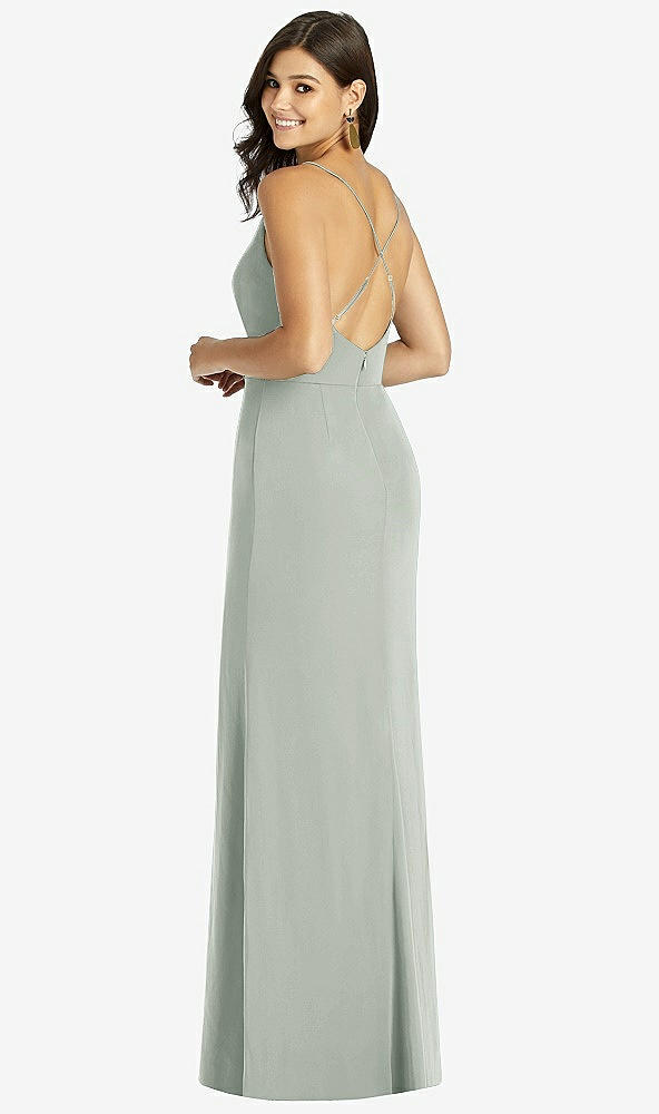 【STYLE: TH009】Criss Cross Back Mermaid Wrap Dress【COLOR: Willow Green】