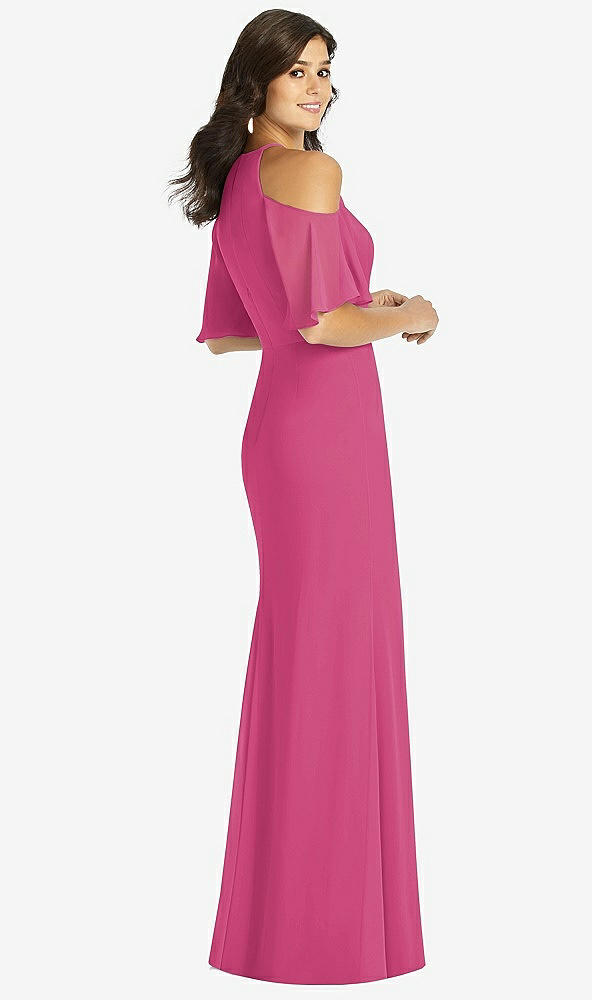 【STYLE: TH010】Ruffle Cold-Shoulder Mermaid Maxi Dress【COLOR: Tea Rose】