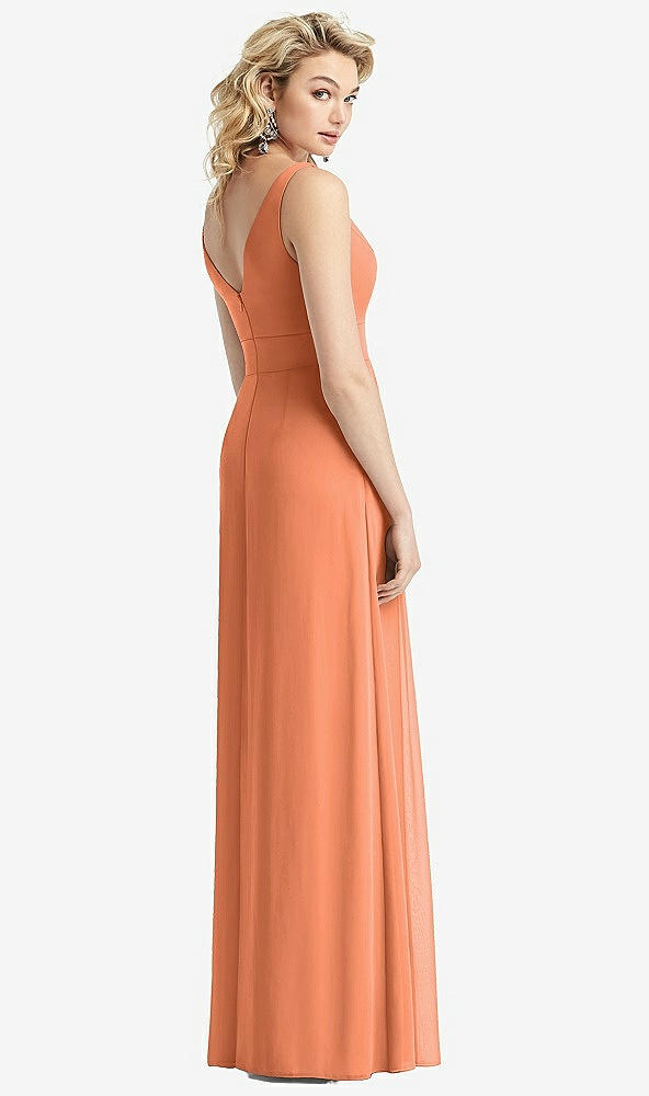【STYLE: 1519】Sleeveless Pleated Skirt Maxi Dress with Pockets【COLOR: Sweet Melon】
