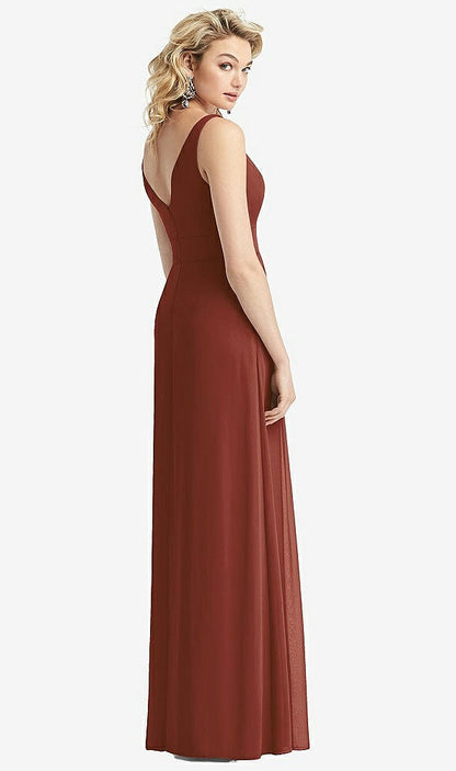 【STYLE: 1519】Sleeveless Pleated Skirt Maxi Dress with Pockets【COLOR: Auburn Moon】