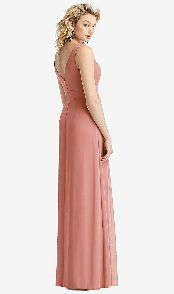 【STYLE: 1519】Sleeveless Pleated Skirt Maxi Dress with Pockets【COLOR: Desert Rose】