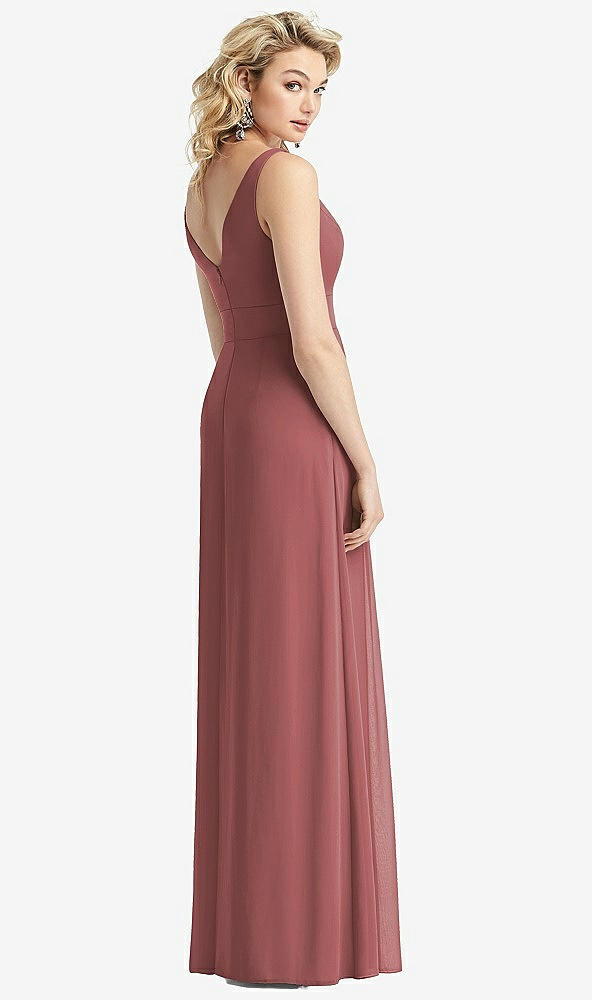 【STYLE: 1519】Sleeveless Pleated Skirt Maxi Dress with Pockets【COLOR: English Rose】