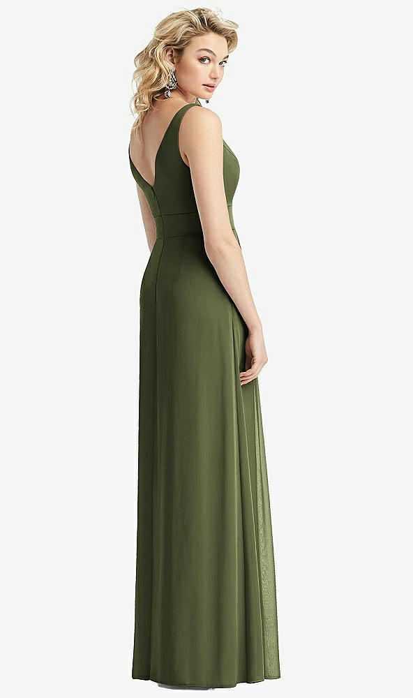 【STYLE: 1519】Sleeveless Pleated Skirt Maxi Dress with Pockets【COLOR: Olive Green】