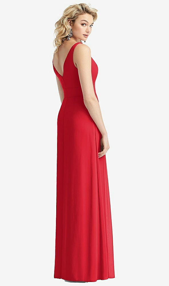 【STYLE: 1519】Sleeveless Pleated Skirt Maxi Dress with Pockets【COLOR: Parisian Red】