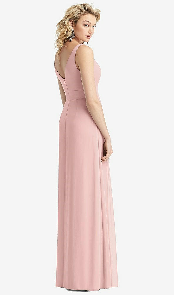 【STYLE: 1519】Sleeveless Pleated Skirt Maxi Dress with Pockets【COLOR: Rose - PANTONE Rose Quartz】