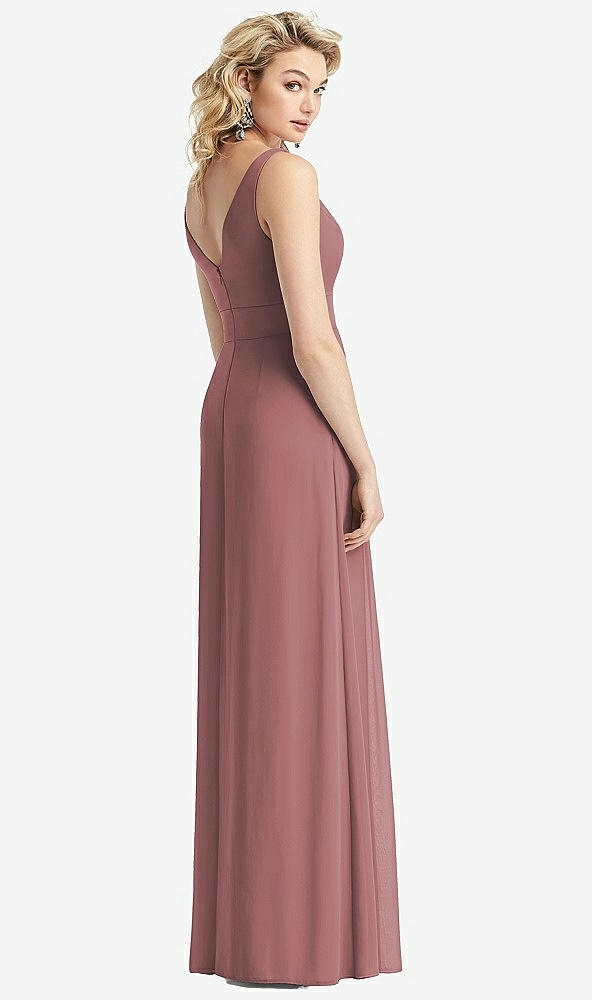 【STYLE: 1519】Sleeveless Pleated Skirt Maxi Dress with Pockets【COLOR: Rosewood】