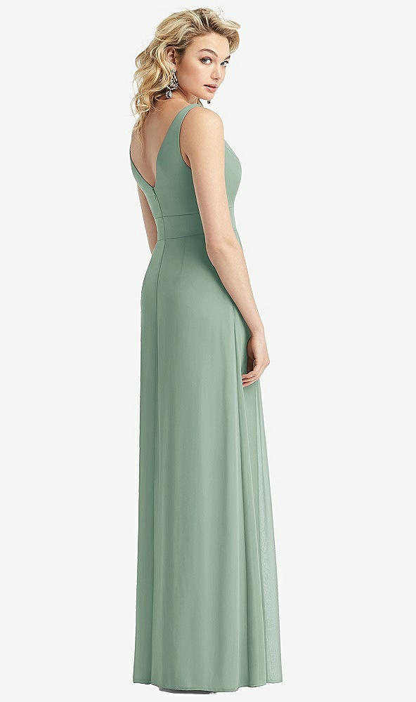 【STYLE: 1519】Sleeveless Pleated Skirt Maxi Dress with Pockets【COLOR: Seagrass】