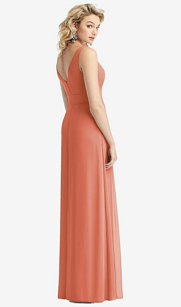 【STYLE: 1519】Sleeveless Pleated Skirt Maxi Dress with Pockets【COLOR: Terracotta Copper】