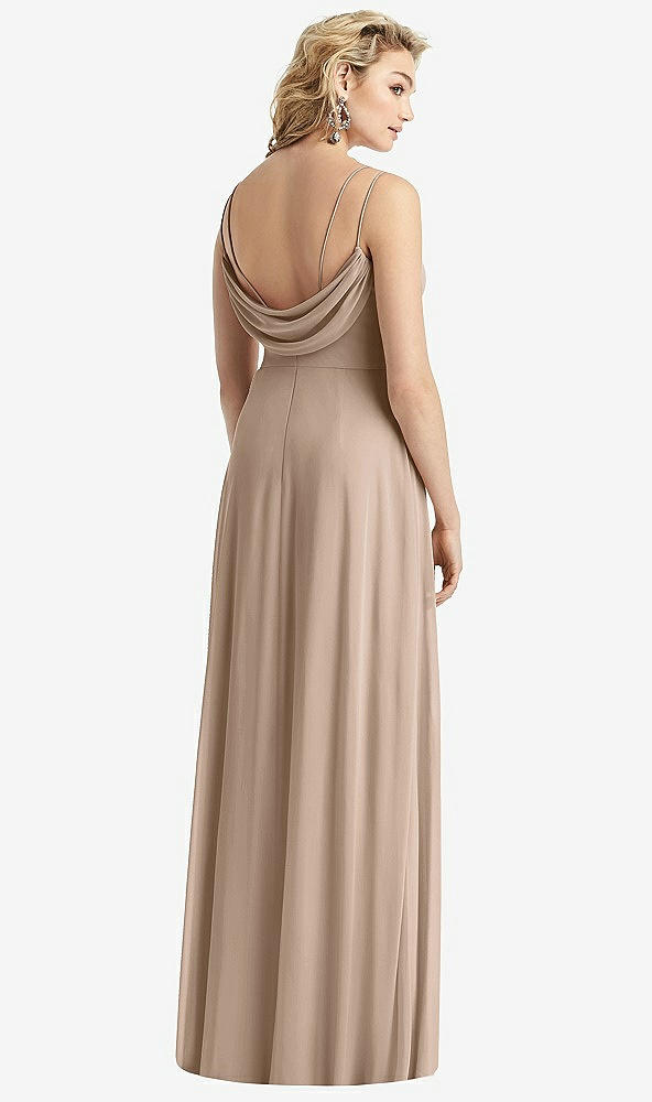 【STYLE: 1520】Cowl-Back Double Strap Maxi Dress with Side Slit【COLOR: Topaz】