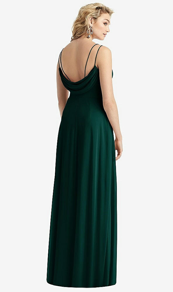 【NEW】【STYLE: 1520】カウルバック ダブル ストラップ マキシ ドレス サイド スリット【COLOR: Evergreen】【SIZE: 00-30W】