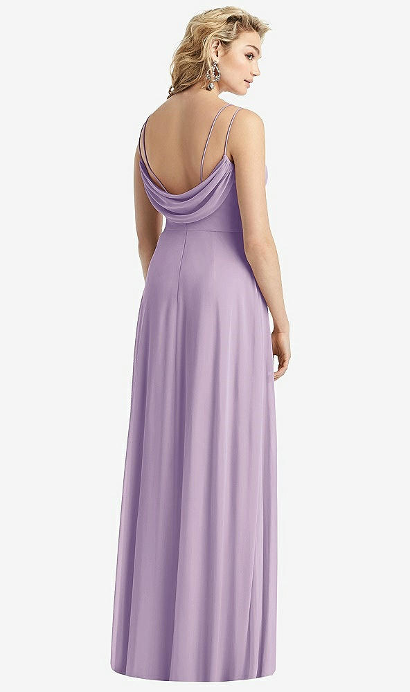 【NEW】【STYLE: 1520】カウルバック ダブル ストラップ マキシ ドレス サイド スリット【COLOR: Pale Purple】【SIZE: 00-30W】