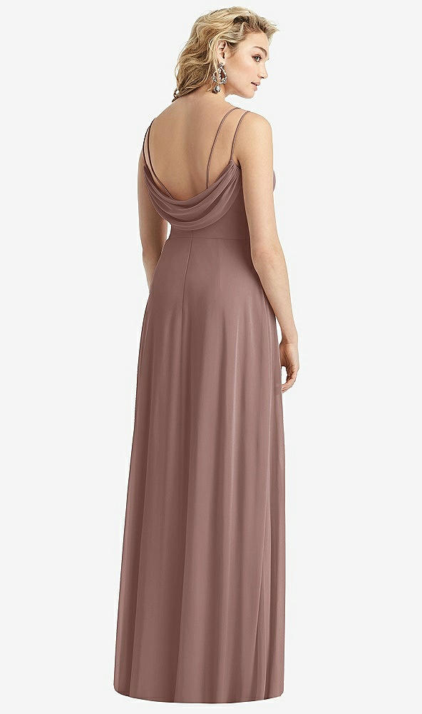 【STYLE: 1520】Cowl-Back Double Strap Maxi Dress with Side Slit【COLOR: Sienna】