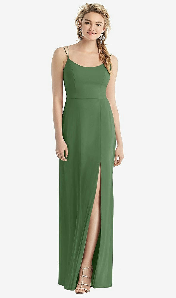 【NEW】【STYLE: 1520】カウルバック ダブル ストラップ マキシ ドレス サイド スリット【COLOR: Vineyard Green】【SIZE: 00-30W】