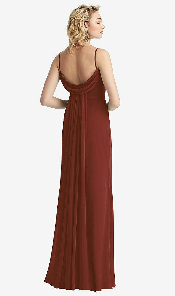 【NEW】【STYLE: 6815】Shirred Sash Cowl-Back Chiffon トランペット ガウン【COLOR: Auburn Moon】【SIZE: 00-30W】