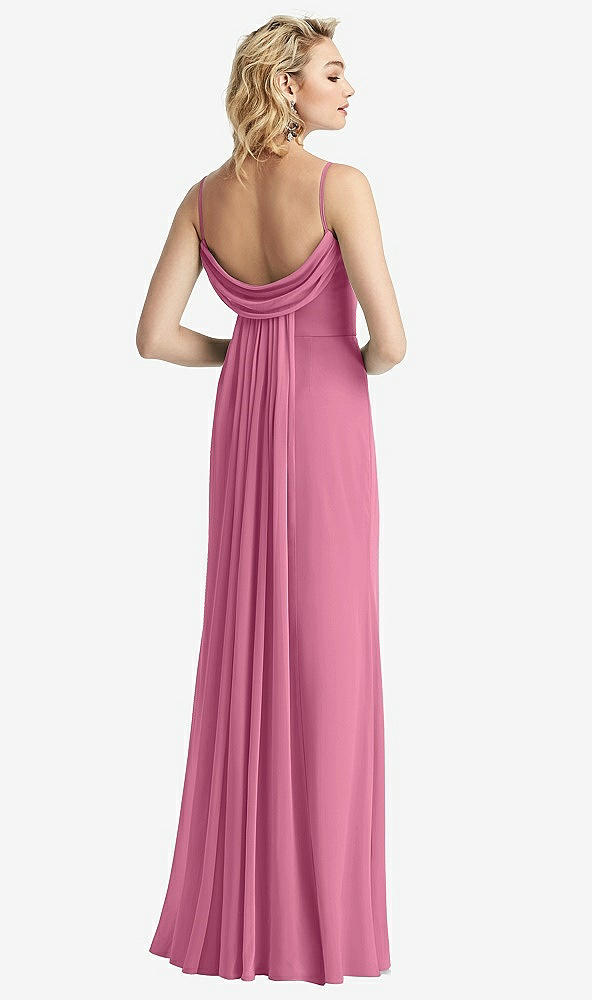 【NEW】【STYLE: 6815】Shirred Sash Cowl-Back Chiffon トランペット ガウン【COLOR: Orchid Pink】【SIZE: 00-30W】