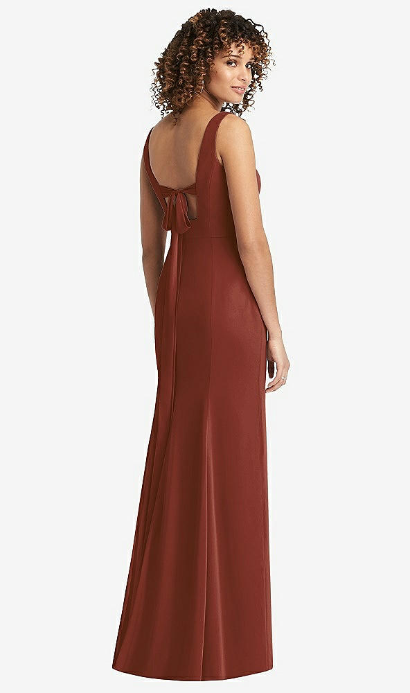 【STYLE: 8194】Sleeveless Tie Back Chiffon Trumpet Gown【COLOR: Auburn Moon】