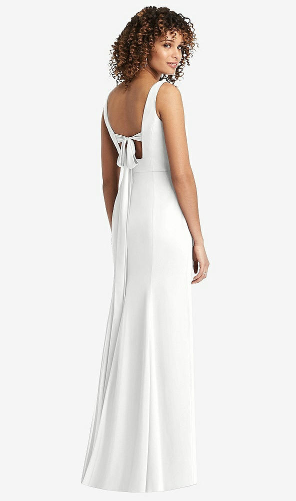 【STYLE: 8194】Sleeveless Tie Back Chiffon Trumpet Gown【COLOR: White】