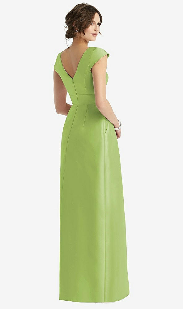 【STYLE: D767】Cap Sleeve Pleated Skirt Dress with Pockets【COLOR: Mojito】