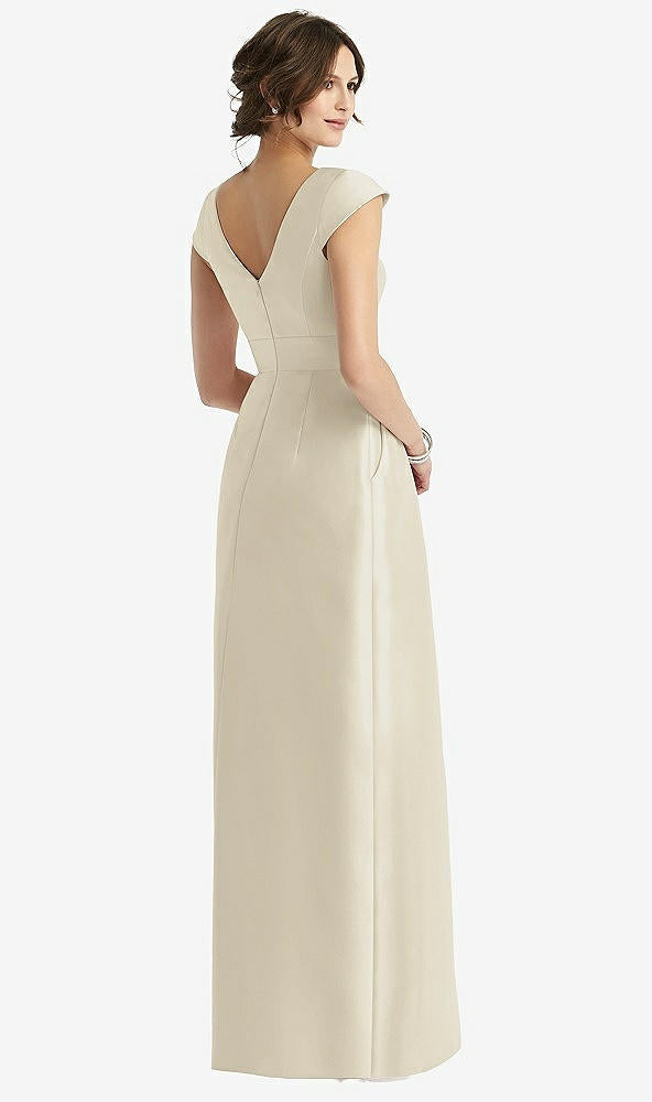 【NEW】【STYLE: D767】キャップ 袖 プリーツ スカート ドレス ポケット付き【COLOR: Champagne】【SIZE: 00-30W】
