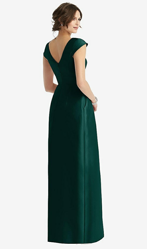 【NEW】【STYLE: D767】キャップ 袖 プリーツ スカート ドレス ポケット付き【COLOR: Evergreen】【SIZE: 00-30W】
