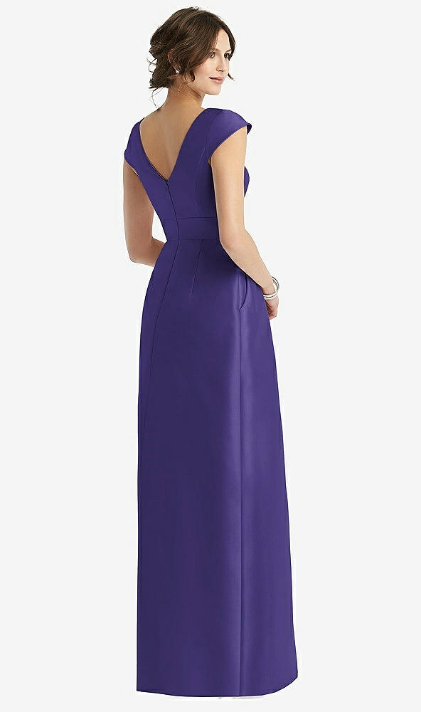 【NEW】【STYLE: D767】キャップ 袖 プリーツ スカート ドレス ポケット付き【COLOR: Grape】【SIZE: 00-30W】