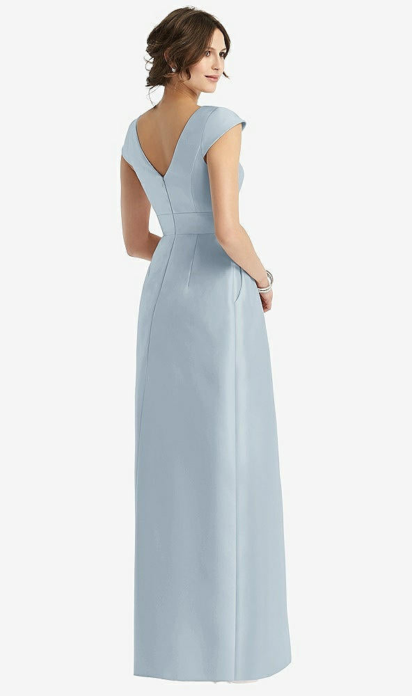 【STYLE: D767】Cap Sleeve Pleated Skirt Dress with Pockets【COLOR: Mist】