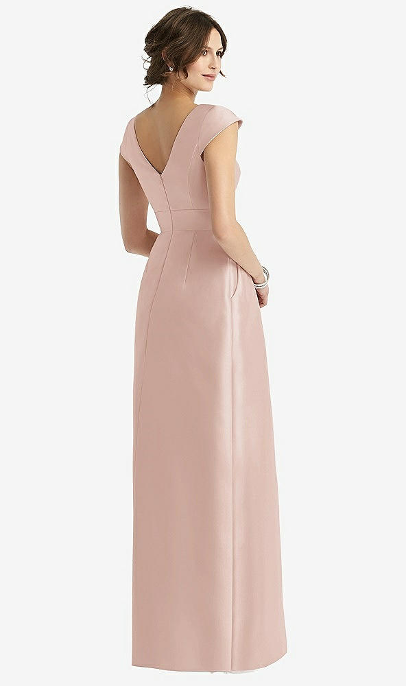 【STYLE: D767】Cap Sleeve Pleated Skirt Dress with Pockets【COLOR: Toasted Sugar】
