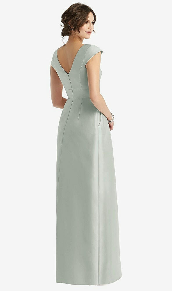 【STYLE: D767】Cap Sleeve Pleated Skirt Dress with Pockets【COLOR: Willow Green】