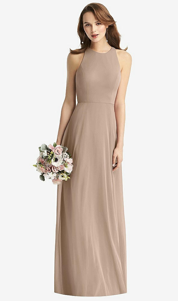 【STYLE: TH011】Sleeveless Halter Chiffon Maxi Dress【COLOR: Topaz】