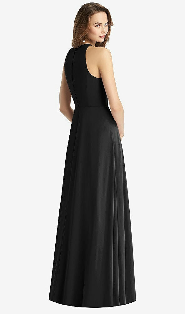 【STYLE: TH011】Sleeveless Halter Chiffon Maxi Dress【COLOR: Black】