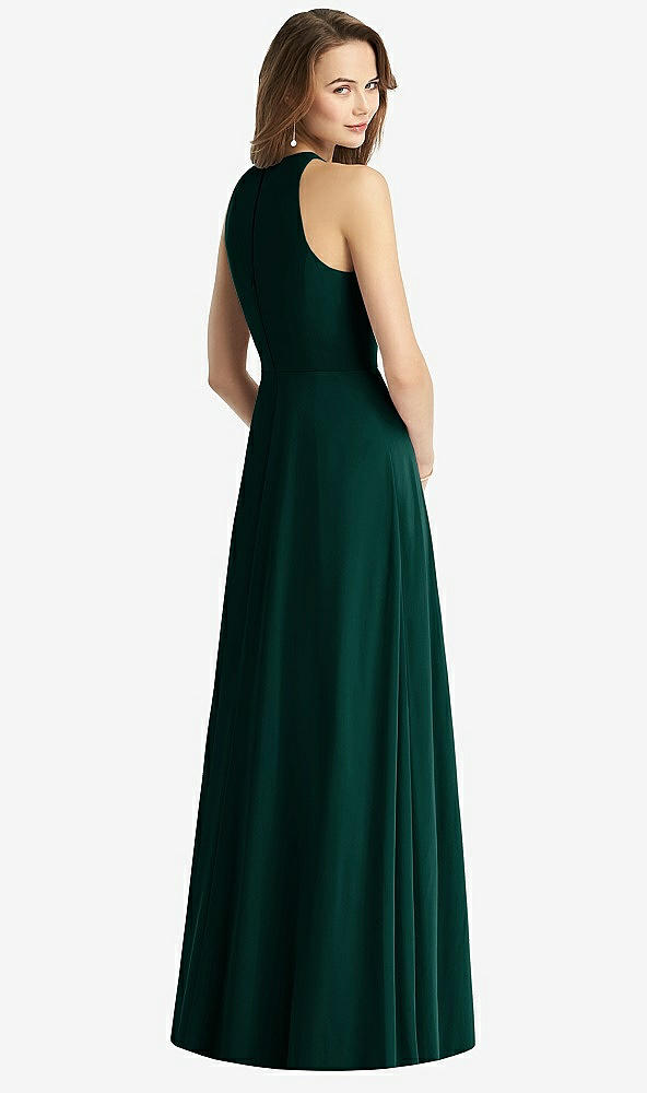 【STYLE: TH011】Sleeveless Halter Chiffon Maxi Dress【COLOR: Evergreen】