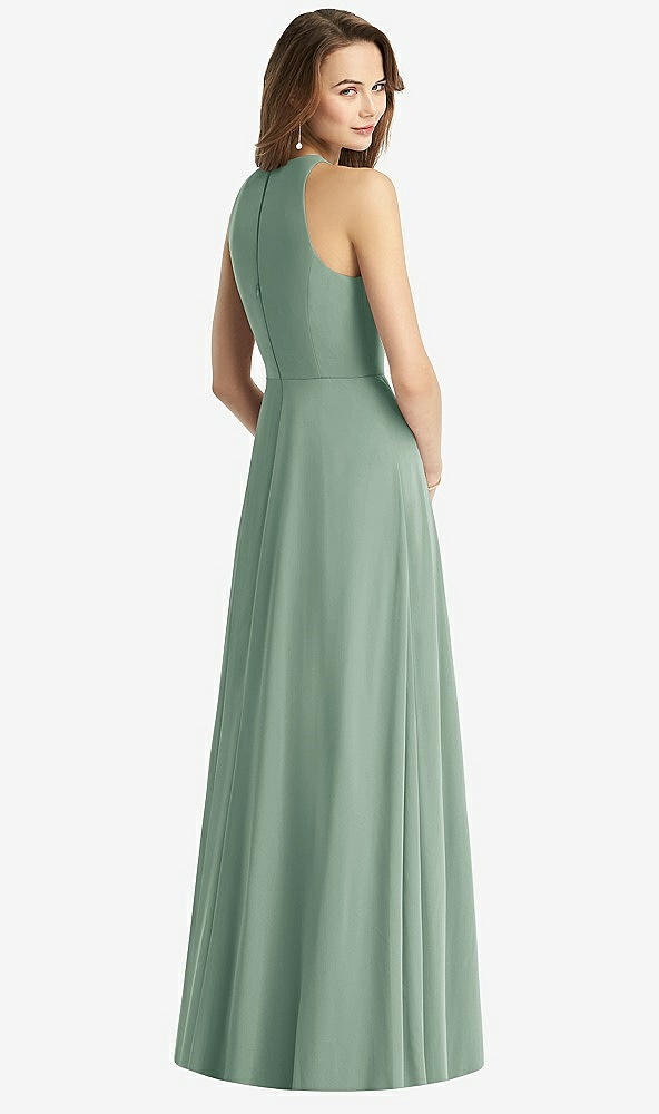 【STYLE: TH011】Sleeveless Halter Chiffon Maxi Dress【COLOR: Seagrass】