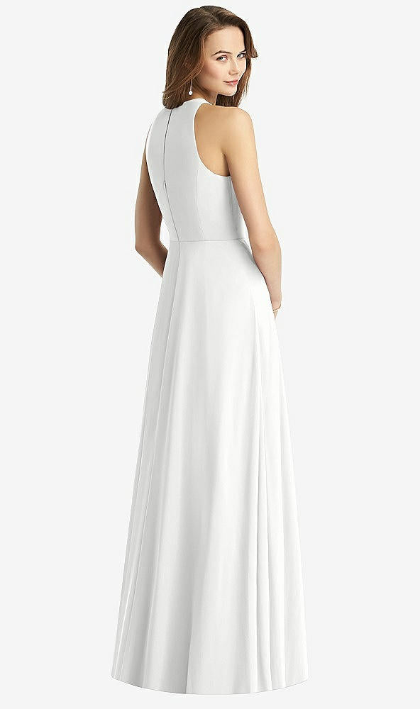 【STYLE: TH011】Sleeveless Halter Chiffon Maxi Dress【COLOR: White】