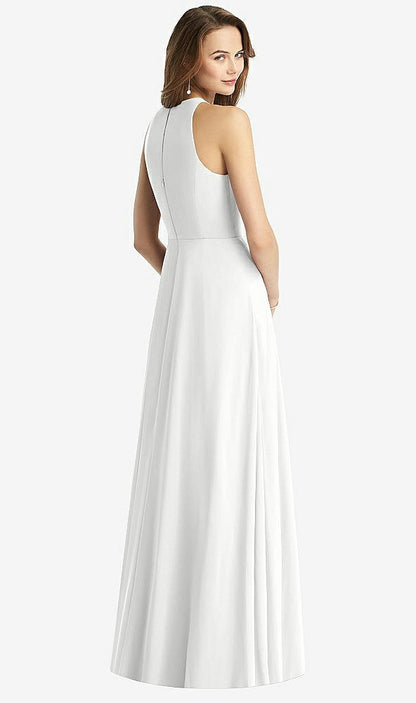 【STYLE: TH011】Sleeveless Halter Chiffon Maxi Dress【COLOR: White】