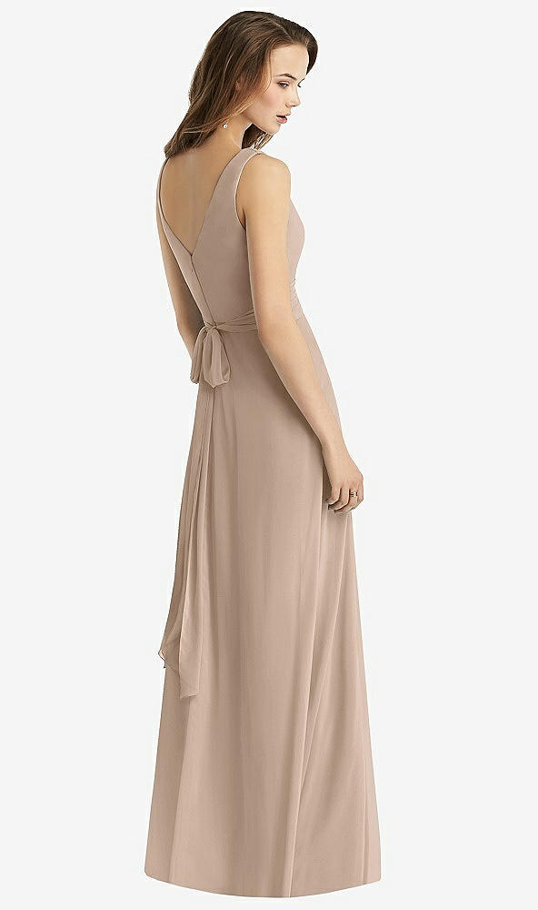 【STYLE: TH012】Sleeveless V-Neck Chiffon Wrap Dress【COLOR: Topaz】