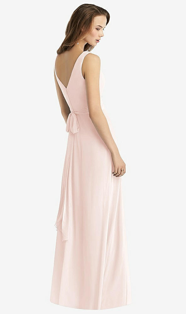 【NEW】【STYLE: TH012】ノースリーブ Vネック シフォン ラップ ドレス【COLOR: Blush】【SIZE: 00-30W】