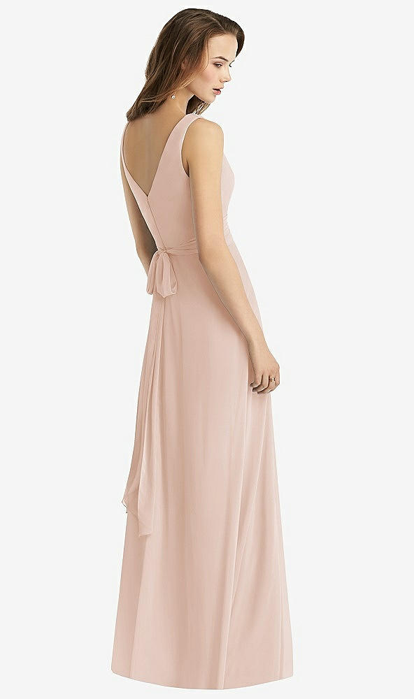 【NEW】【STYLE: TH012】ノースリーブ Vネック シフォン ラップ ドレス【COLOR: Cameo】【SIZE: 00-30W】