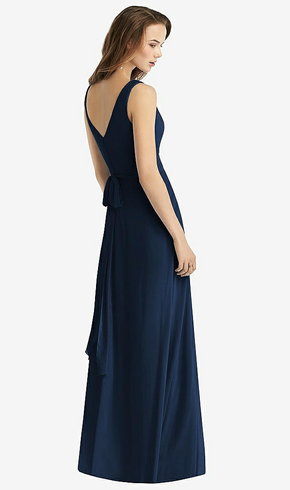 【NEW】【STYLE: TH012】ノースリーブ Vネック シフォン ラップ ドレス【COLOR: Midnight Navy】【SIZE: 00-30W】
