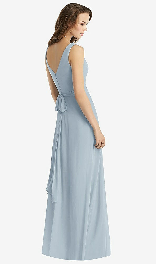 【NEW】【STYLE: TH012】ノースリーブ Vネック シフォン ラップ ドレス【COLOR: Mist】【SIZE: 00-30W】