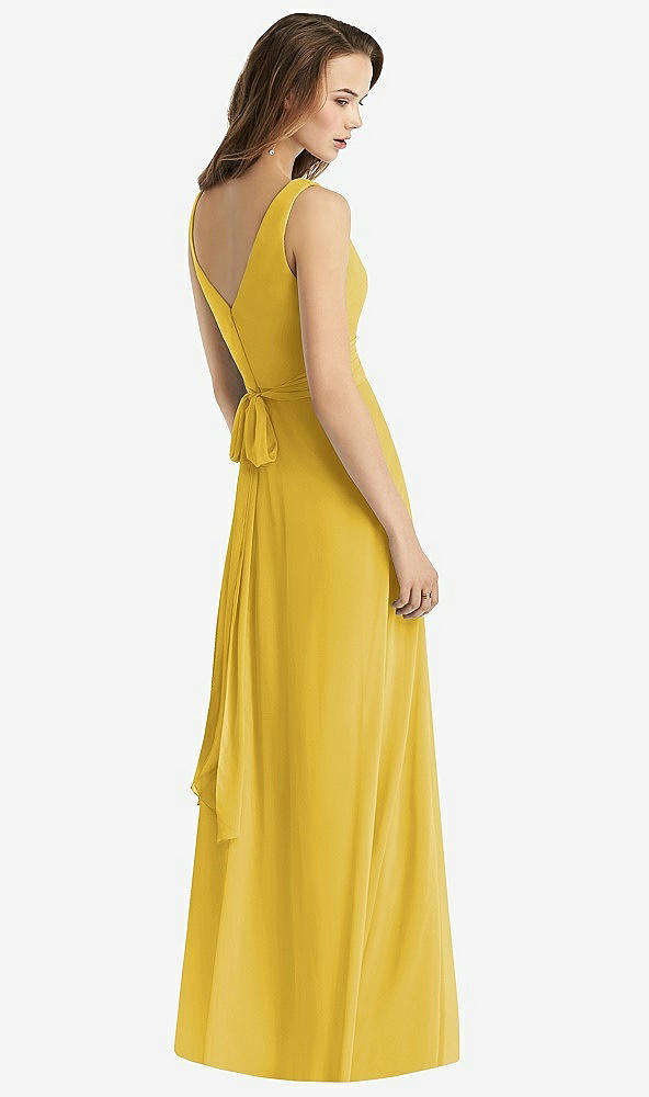 【NEW】【STYLE: TH012】ノースリーブ Vネック シフォン ラップ ドレス【COLOR: Marigold】【SIZE: 00-30W】