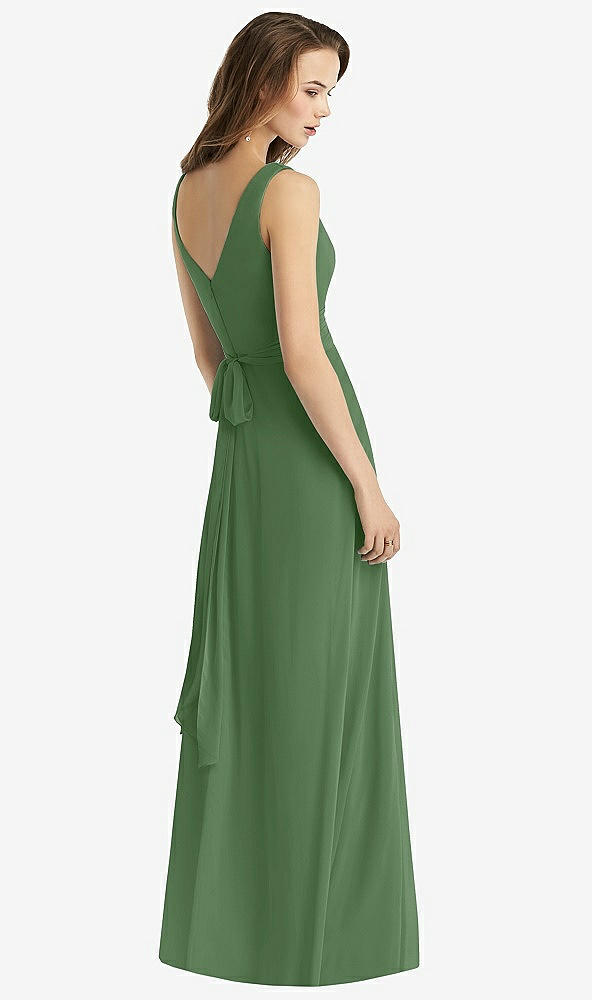 【STYLE: TH012】Sleeveless V-Neck Chiffon Wrap Dress【COLOR: Vineyard Green】